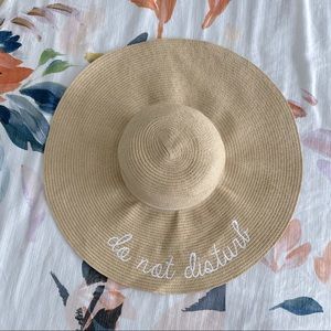 “Do Not Disturb” Floppy Straw Hat